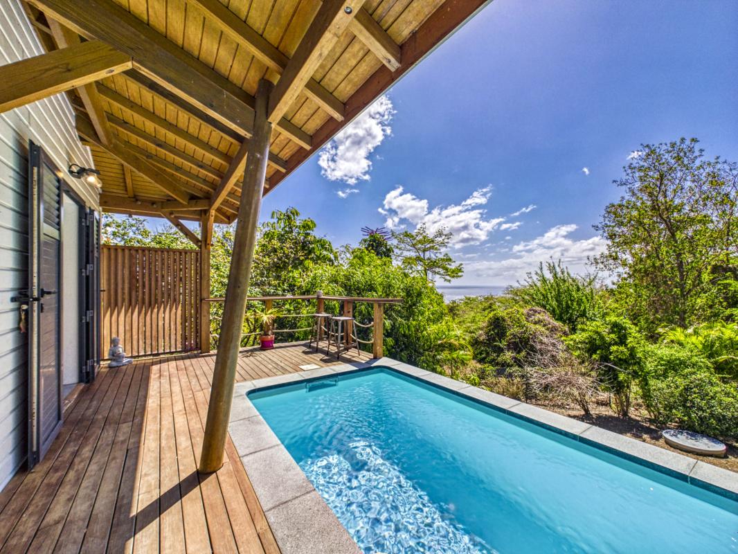 39.Location villa piscine vue mer 3 chambres Deshaies Guadeloupe
